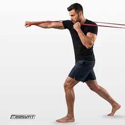 Борцівська резина EasyFit - джгут 3 м червоний (Hard) - мініатюра 3
