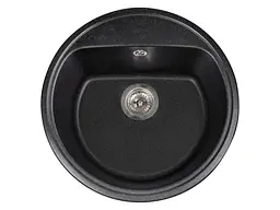 Кухонна мийка гранітна Miraggio Malibu black 516x516x220 00208807, Чорний