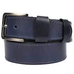 Ремінь шкіряний синій з рядком LIMARY 4х120 см acs0032084 - мініатюра 4