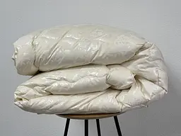Ковдра Ecotton двоспальна 172х205 см штучний пух стьогана молочна (24960) - мініатюра 7