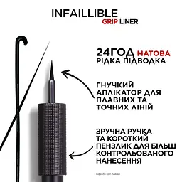 Підводка для очей L'Oréal Paris Matte Signature рідка матова чорна 3 мл (А9886000) - мініатюра 4