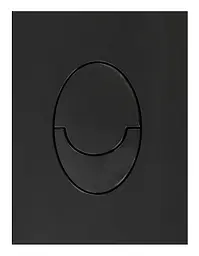 Панель змиву пластикова Koer KT-0606-05 157x198x3mm, кнопка закруглена KR5343, Чорний матовий - мініатюра 4
