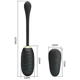 Віброяйце Pretty Love Doreen Remote Control Egg 19.7 см чорний - мініатюра 5