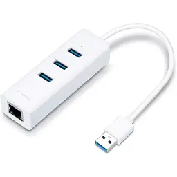 Мережевий адаптер з USB хабом TP-Link USB 3.0-LAN Ethernet 10/100/1000 Mbps (UE330)