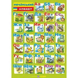 Український алфавіт. Плакат (друкований) - Леся Вознюк