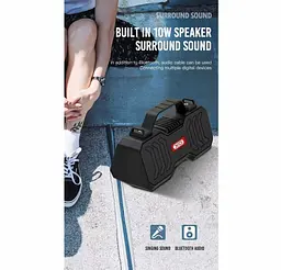 Бездротова Bluetooth колонка XO F26 з мікрофоном, Black - мініатюра 8