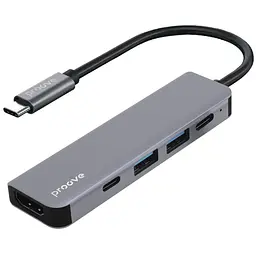 Type-C-Хаб Proove Arc Link 5 in 1 (2*Type-C3.0 + 2*USB3.0 + HDMI)