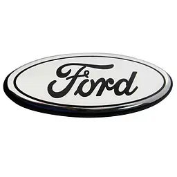 Емблема передня Ford хром + чорний 230х90 мм пластик (на скотчі + 3 направляючі)