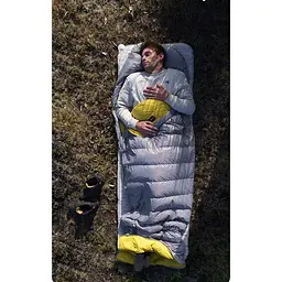 Спальник з натуральним пухом Naturehike CW700 CNK2450WS048, p-р M, чорно-блакитний - мініатюра 2