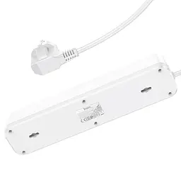 Мережевий фільтр подовжувач Hoco NS-1 4000W 4 розетки Type-C PD20W + 2 USB 18W White - мініатюра 3