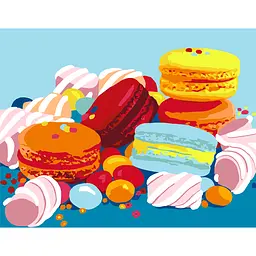 Картина за номерами Rosa Start Sweet Macaroons 35х45 см в коробці (4823098525165)
