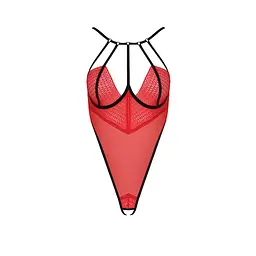 Боді з високим вирізом стегна Passion Exclusive AKITA BODY L/XL, red - мініатюра 5