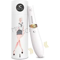 Вакуумний стимулятор з вібрацією KisToy Miss CC White - мініатюра 6