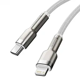 Кабель Baseus Cafule Metal USB-C to Lightning PD 20W 2m White (CATLJK-B02) [71406] - мініатюра 4