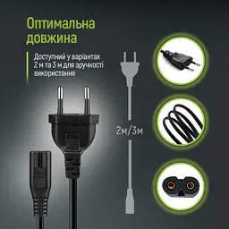 Кабель живлення C7 2m black ColorWay (CW-CBP085-BK) - мініатюра 9