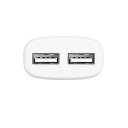 Блок живлення - Адаптер мережевий Hoco C12 на 2 USB-порти комплект з Lightning кабелем білий - мініатюра 2
