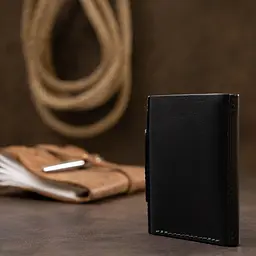 Чоловіче шкіряне портмоне GRANDE PELLE 7х10х1,5 см acs0018638 - мініатюра 7