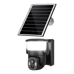IP PTZ-відеокамера автономна з WiFi, прожектором та сонячною панеллю 3Mp Light Vision VLC-6103WLS Black (Lamp+Solar) (CareCam Pro) f=3.6mm, на акумуляторних батареях (75-00351)