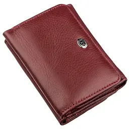 Компактний жіночий гаманець на кнопці ST Leather 18885 темно-червоний - мініатюра 5