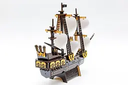 Дерев'яний 3D конструктор "Піратський корабель" Puz-00928 р. 34 x 27 x 9см PuzzleOk - мініатюра 2