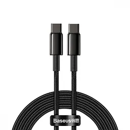 Кабель Baseus Tungsten Gold Fast Charging Type-C to Type-C 100W (2m) black (CATWJ-A01)