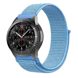Ремінець BeCover Nylon Style для Amazfit Stratos (22mm) 1/2/2S/3/GTR 2/GTR 47mm/GTR Lite 47mm/Nexo/Pace/GTR 3 Pro/GTR 4 Aqua Blue (715005)
