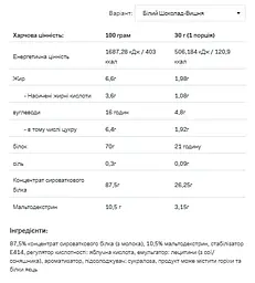 Whey Protein — 908 г White Chocolate Cherry - мініатюра 2