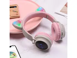 Навушники з мікрофоном Hoco W27 Cat Ear Grey - мініатюра 9