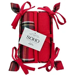 Набір рушників Soho Sell Red бавовна 100% 40х60 см 2 шт. (BS 45541)