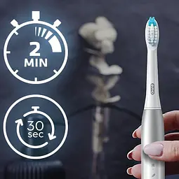 Електрична звукова зубна щітка Oral-B Pulsonic Slim Luxe 4500 + футляр, срібло - мініатюра 6
