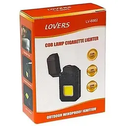Запальничка-світильник Lovers LV-6002 електроімпульсна електронна, ліхтарик COB USB - мініатюра 4