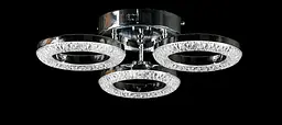 Люстра стельова LED Splendid Ray L2723/3, 3 лампи, регульована температура світла, хром, сучасний стиль для дому
