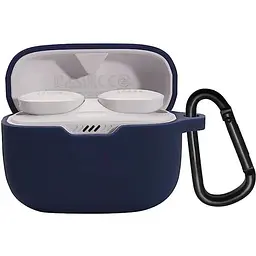 Чохол-накладка DK Silicone Candy Friendly із карабіном для JBL Tune 130NC (dark blue)