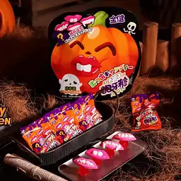 Цукерки-льодяники Halloween з полуничним смаком 100 г - мініатюра 5