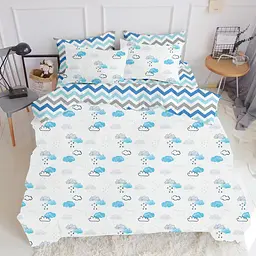 Набір простирадло на резинці 180х200 BLUE ZIGZAG COSAS (4822052058985) - мініатюра 4