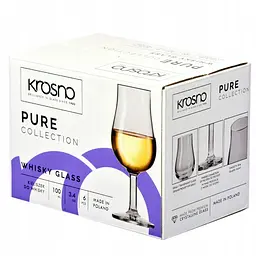 Набір келихів для віскі Krosno Pure, скло, 100 мл, 6 шт. (789804) - мініатюра 2