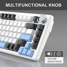 Клавіатура MageGee MK-Star 75 Brown Switch Black/White/Blue (6971969727953-UA) [159845] - мініатюра 4