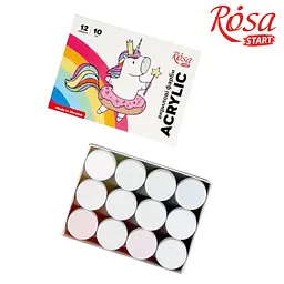 Набір акрилових фарб Unicorn 12×10 мл ROSA Start (4823098531005) - мініатюра 2