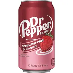 Газований напій Dr Pepper Strawberry Cream Soda 355 мл