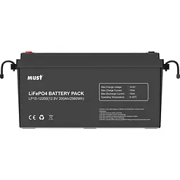 Акумуляторна батарея для ДБЖ Must LiFePO4 12.8 V / 200 А*ч (LP15-12200) - мініатюра 3