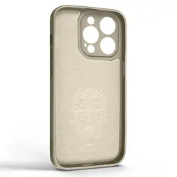 Силиконовый чехол для Apple iPhone 14 Pro, Icon Ring, слоновая кость, панель-накладка, с кольцом-подставкой на 360°, противоударный, возможность использования магнитных держателей, ArmorStandart (ARM68714) - мініатюра 2