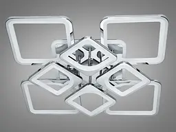 LED люстра з диммером і синім підсвічуванням, колір хром, 155W - мініатюра 4