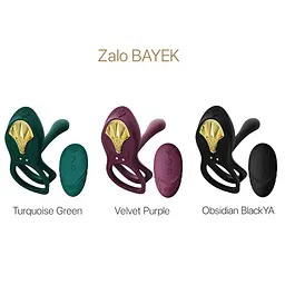 Смарт-ерекційне кільце Zalo - BAYEK Velvet Purple, подвійне з ввідною частиною, пульт ДК - мініатюра 8