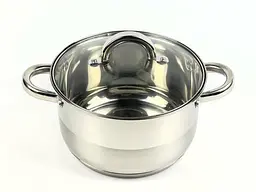 Каструля з кришкою Best Seller KH-2245 20 см 3.4 л срібляста
