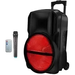 Портативна акустика XPRO MD19-12L бездротовий мікрофон пульт FM SB TF AUX (MER-15725_2718) - мініатюра 3