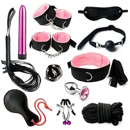 BDSM-комплект 12 аксесуарів One Size Рожевий