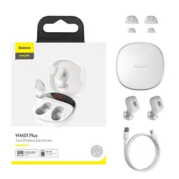 Навушники Baseus Encok TWS WM01 Plus White NGWM010002 - мініатюра 2