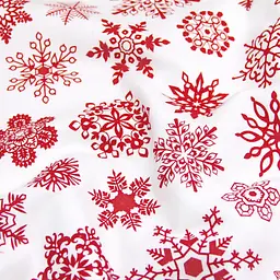 Дитяча постільна білизна фланель Cosas SNOWFLAKES CS9 110х140см (Flannel_SnowflakesRedWhite_El80-01Snow_140) - мініатюра 8