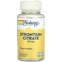 Дієтична добавка Solaray Strontium Citrate 250 мг 60 вегетаріанських капсул