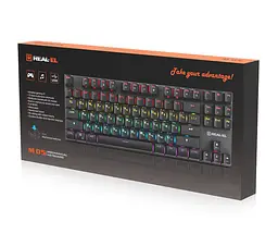 Механічна ігрова клавіатура REAL-EL M5 USB RGB Black - мініатюра 9